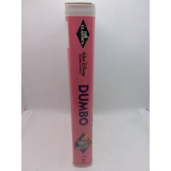 Walt Disney Dumbo Black Diamond VHS Tape Clamshell 1st Press Rare Pink Spine - Picture 2 of 11